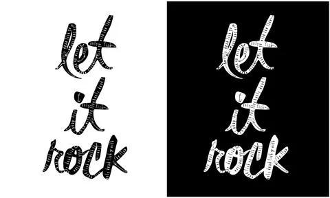 Let it Rock Vector Design. Stock Illustration
