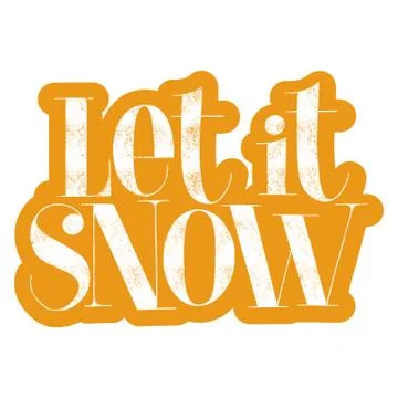 Let it snow hand drawn lettering quote Illustrazione stock