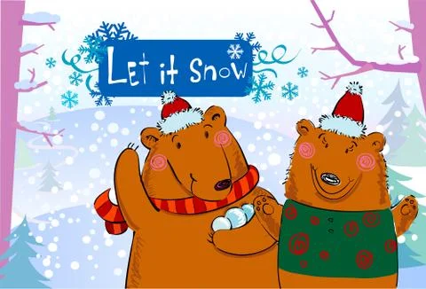 Let it snow Stock Illustration