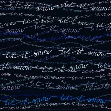 Let it snow pattern. Stock Illustration