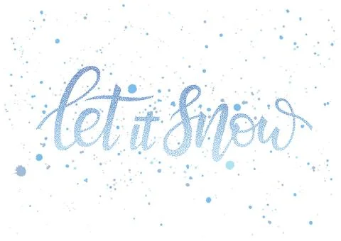 Let it snow poster Stock Illustration