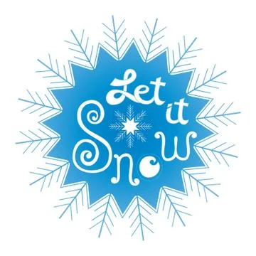 Let it snow poster Stock Illustration