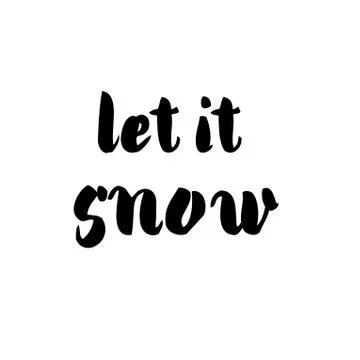 Let it snow poster or card. Stock Illustration