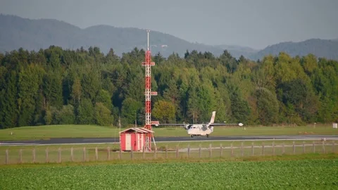 Let L-410UPV-E20 Turbolet airplane taking off Stock Footage 166800108