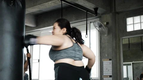 Let me punch this bag. Stock Footage 103438140