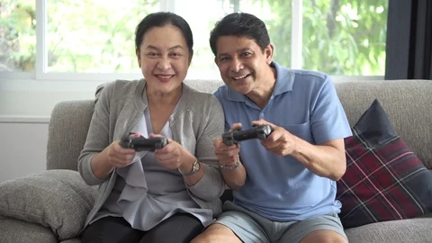 Let play console game together. Video stock 100439380