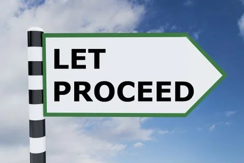 Let Proceed concept Stock Illustration