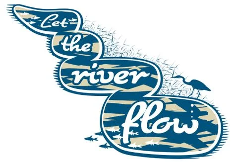 Let the river flow Stock-Illustration