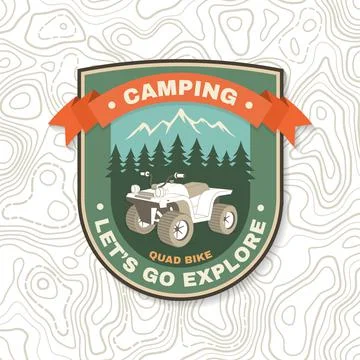 Let s go explore. Summer camp. Vector. Concept for shirt or logo, print, stamp Stock Illustration