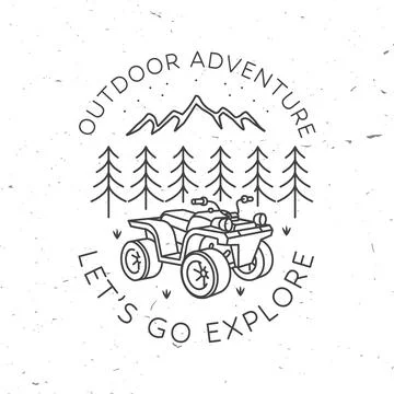 Let s go explore. Summer camp. Vector. Concept for shirt or logo, print, stamp Illustrazione stock