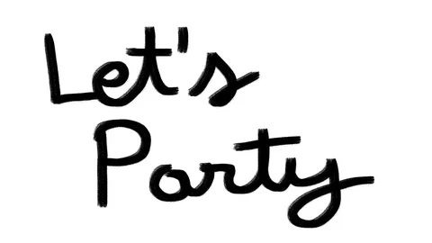 Let s Party Scribble Doodle Hand Drawn Animation Stock Footage 102049752