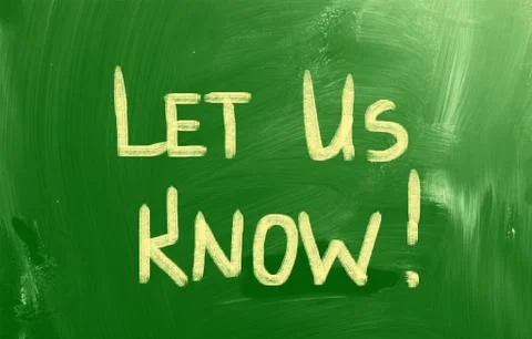 Let us know concept Stock Illustration