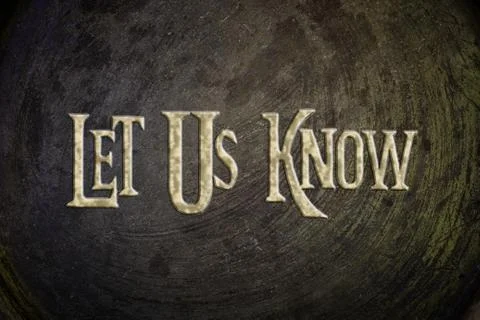 Let us know concept Stock Illustration