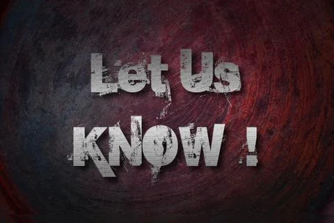Let us know concept Stock Illustration