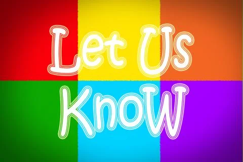 Let us know concept Illustrazione stock