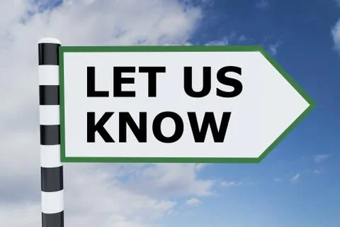 Let us Know concept Stock Illustration