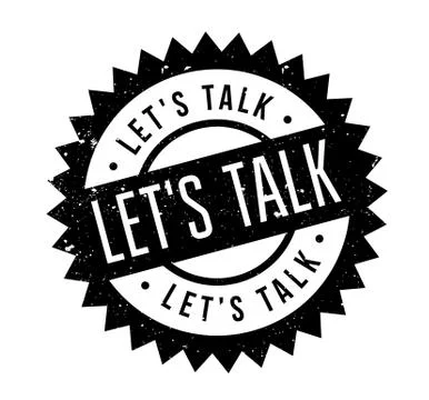 Let us Talk rubber stamp Stock Illustration
