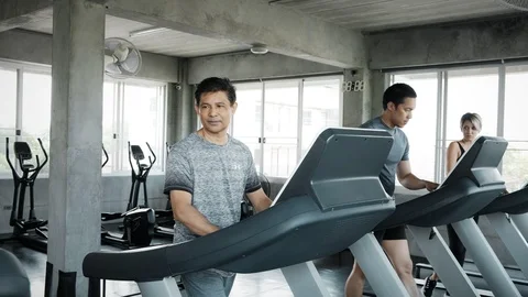 Let walk on this treadmill Stock Footage 103437992