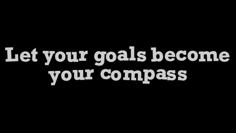 Let Your Goals Become Your Compass Motivational Business Quote Typography 動画素材 344052183