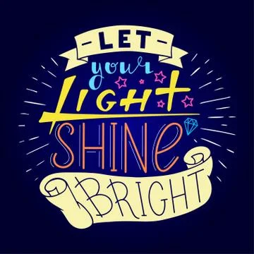 Let your light shine bright. Stock Illustration