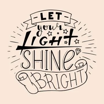 Let your light shine bright. Stock Illustration