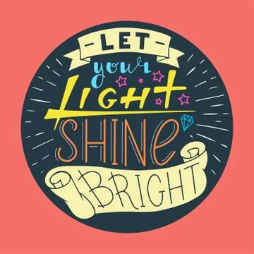 Let your light shine bright. Stock Illustration