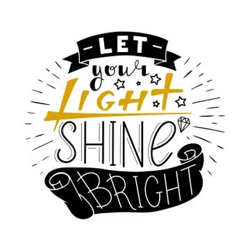 Let your light shine bright. Stock Illustration