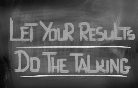 Let your results do the talking concept 스톡 일러스트