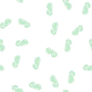 Let yourself sleep glyph vector seamless pattern Stock Illustration