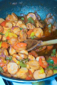 Letcho on pan Stock Photos