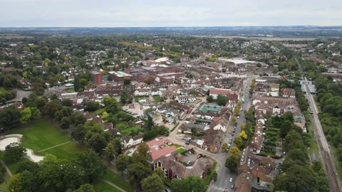 Aerial of Garden City Small Village in L, Stock Video