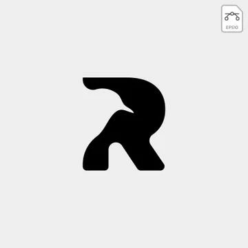 Leter R bird monogram logo template vector icon Stock Illustration