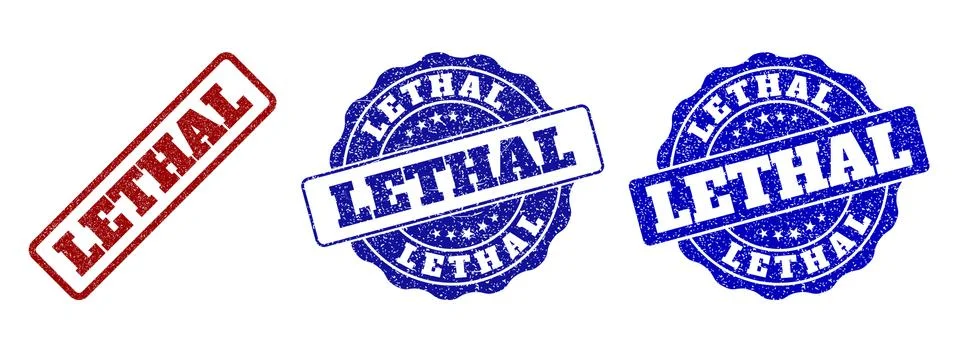 LETHAL Grunge Stamp Seals Stock Illustration