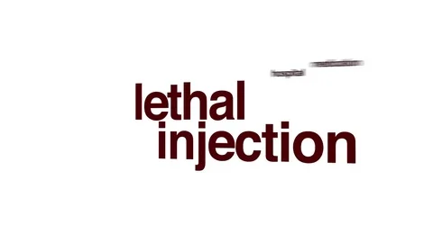 Lethal injection animated word cloud. Stock Footage 70194102