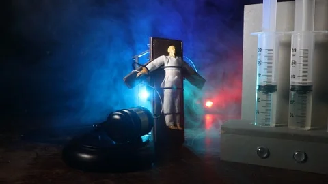 Lethal injection concept. Stock Footage 122347878