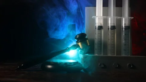 Lethal injection concept. Stock Footage 122347949