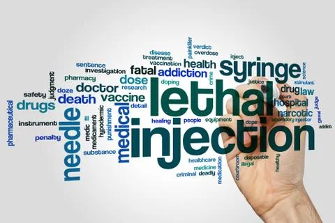 Lethal injection word cloud Stock Illustration