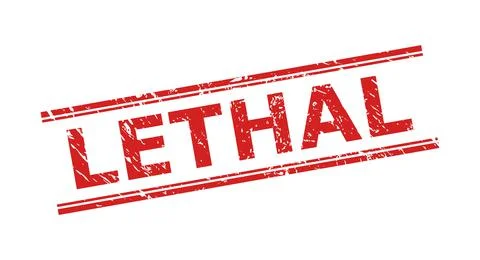 LETHAL Watermark with Rubber Surface and Double Parallel Lines 스톡 일러스트