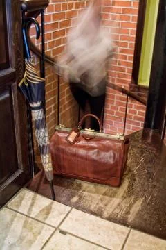 Lether Brief Case Stock Photos