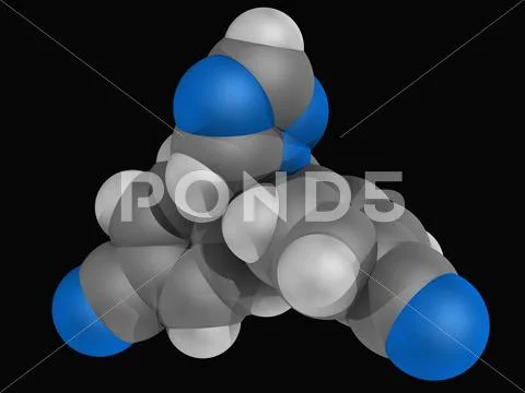 Letrozole drug molecule Stock Illustration