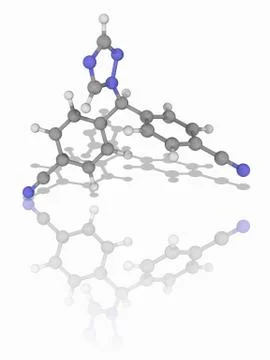 Letrozole drug molecule Stock Illustration
