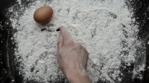 "Let's bake" title on wooden table Stock Footage 60888752