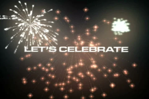 Lets Celebrate message Stock Footage 576668
