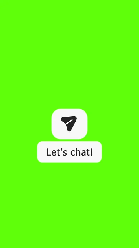Let’s Chat Paper Plane Animation – Vertical 4K Button Green Screen Stock Footage 324101439