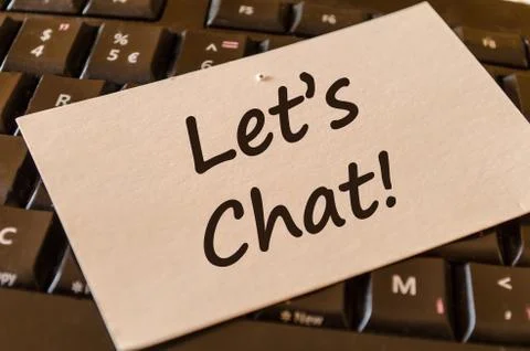 Let's chat text note concept Stock Photos