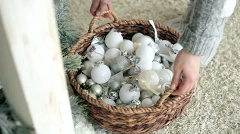 Let's Decorate the Christmas Tree Stock Footage 54392275