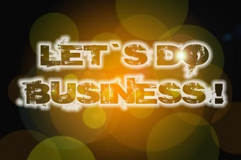 Let's do business concept Stock Illustration