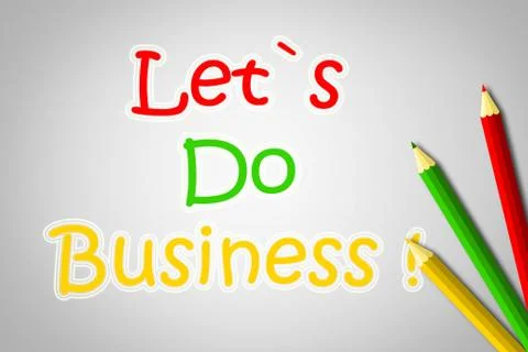Let's do business concept Stock Illustration