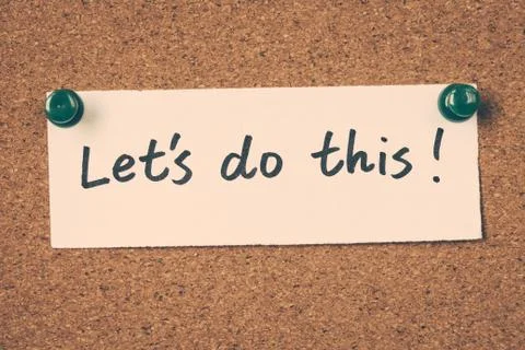 Let's do this Stock Photos