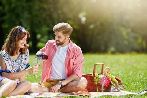 Let's drink red wine Stock Photos